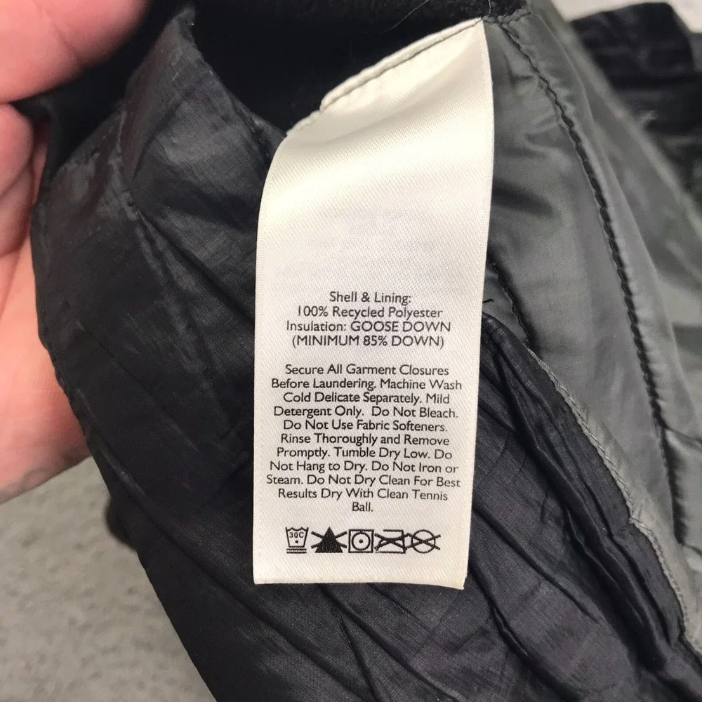 Eddie Bauer First Ascent Vest Mens L Black Goose Down Insulated Puffer